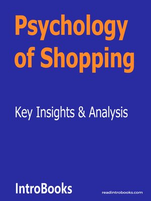 cover image of Psychology of Shopping